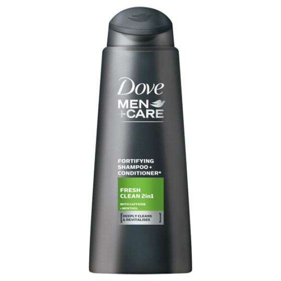 Dove Men+Care Fresh and Clean 2-in-1 Shampo dan Kondisioner, 400ml, 12 Botol, 67928060